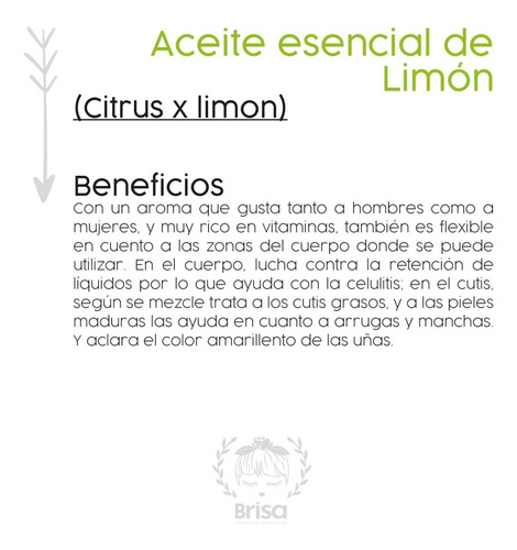 Imagen 2 de 7 de Aceite Esencial Limón 10 Ml Aceites Esenciales