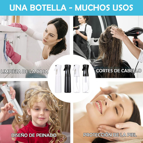 Hhbotella Spray Para El Cabello 4 Piezas,botellas Spray 300