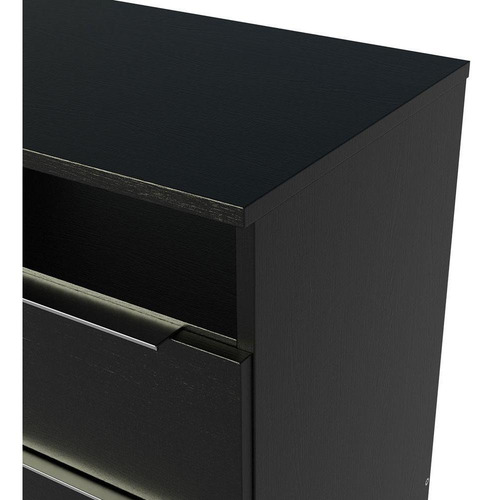 Mesa De Cabeceira Madesa Com 2 Gavetas - Preto 32278N