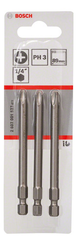 3 Puntas Bosch Extrahard Ph3, 89mm