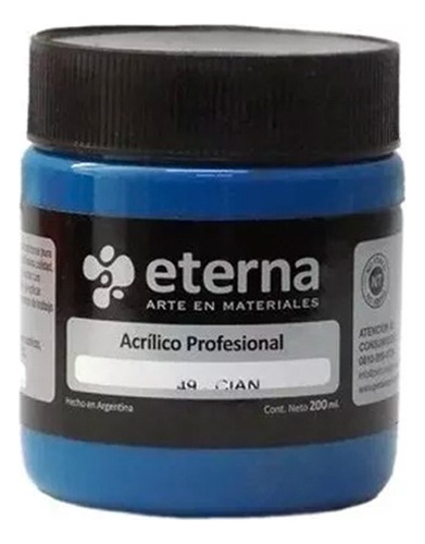 Acrilico Profesional Eterna 200ml Grupo 1 X6 Óleo Acrilico Profesional Eterna 200ml X6