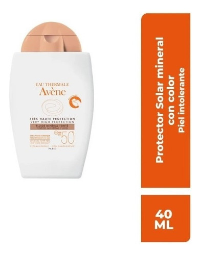 Avène Protector Solar Fluido Mineral Con Color Fps50+ 40ml