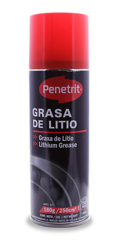Imagen 1 de 9 de Grasa De Litio Penetrit Rulemanes Aerosol 250 Cm - Racer
