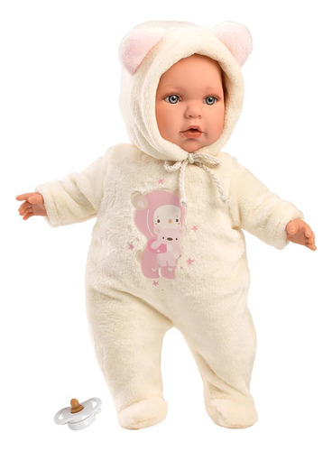 Bebe Muñeca Llorens Julia Pijama Osito Realista Cuerpo Tela