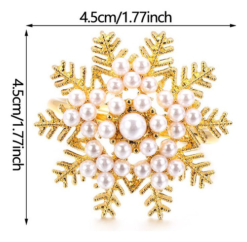 Zh Colgante Para Servilletas Con Forma Copo Nieve, Diseño