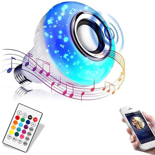 Bombillo Led Music Corneta Bluetooth Control App Altavoz 16