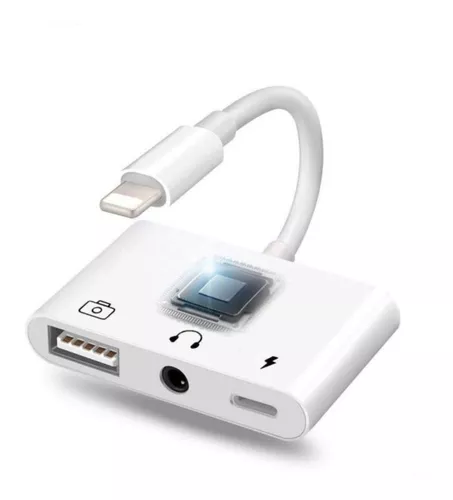 adaptador USB portátil para Phone con puerto de carga Plug and Play adaptador USB hembra OTG compatible con Phone/Pad Adaptador de cámara USB blanco Pad a USB adaptador sin aplicación 