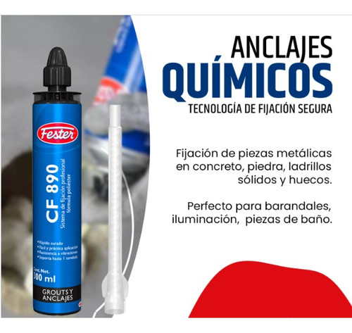Anclaje Químico Fester Cf-890 Cartucho 300/ml