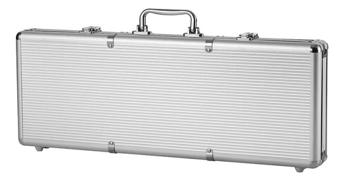 Estuche De Aluminio Premium Para Chips Para Viajes Y Plata