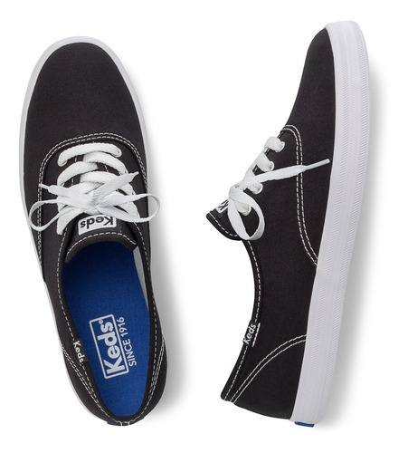 Kd100143 - Tênis Keds Champion Woman Canvas Preto - Novo | Mercado Livre