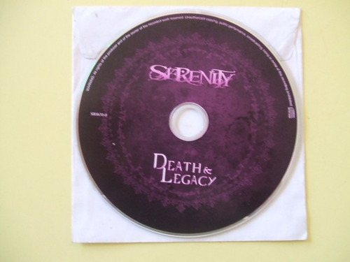 Serenity - Death & Legacy  - Cd Original Sin Caja
