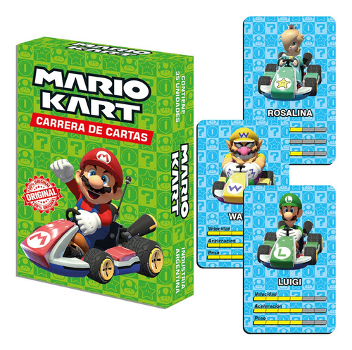 Mario Kart Carrera De Cartas - Juego De Cartas