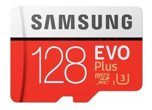 Cartão De Memória Samsung Evo Plus 128gb C10 U3 4k 100mb/s