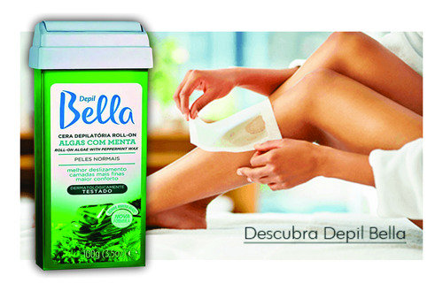 Depilar 15 Cera Quente Rollon Algas Com Menta Depil Bella