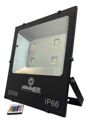 Reflector Led Colores Rgb C/control 200w Exterior Decorativo