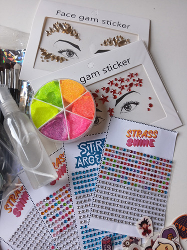 Combo Stand Completo Glitter Bar Brillos Strass Tatus