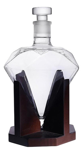 Decantador De Whisky Diamond Decanter De Vidrio Sin Plomo Pa