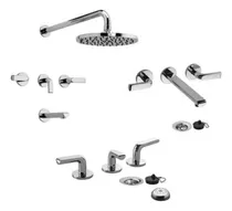 Comprar Combo Griferias Fv Cipres, Lavatorio Pared, Bidet Y Bañera
