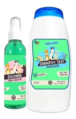 Kit Para Perro  Shampoo Seco + Colonia