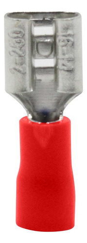 Terminal Pre Isolado Femea X 6,3mm Vermelho