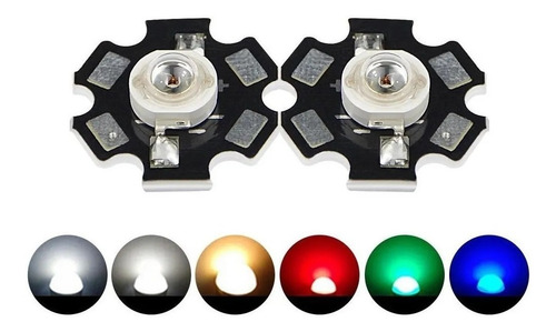 Diodo Chip Led Smd De Potencia 1w 1.8-2v - Rojo (5 Units)