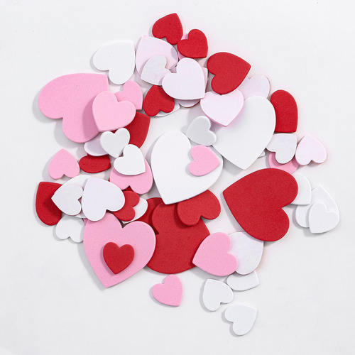 Pegatinas De Espuma De Esponja Con Forma De Corazón N Decora