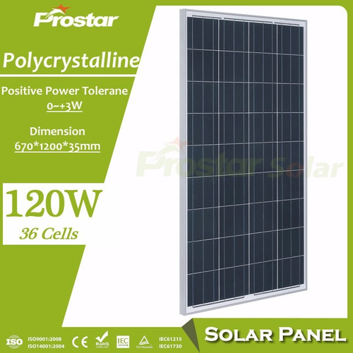 ¡oferta! Panel Solar Policristalino 12v / 120w - Prostar