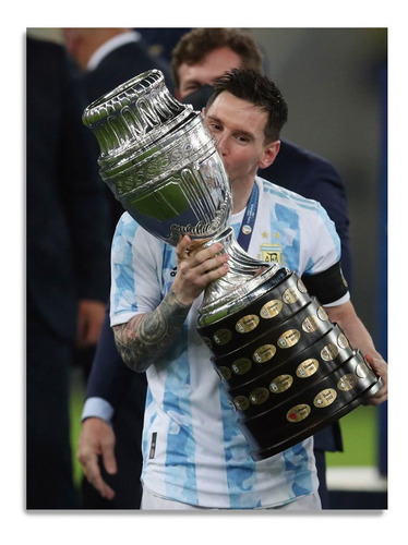 Cuadro Moderno Messi Argentina Copa America 2021 60x40 Cm