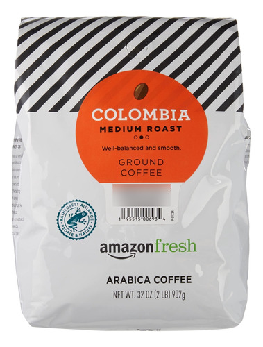 Amazonfresh - Café Molido De Colombia, Tostado Medio, 32 O.