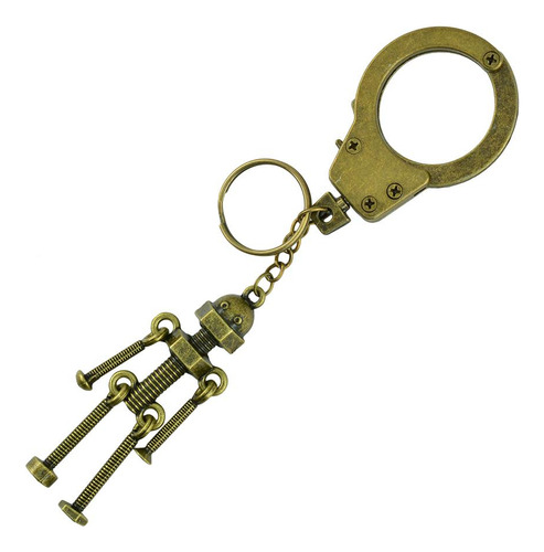 Paquete De 2-4 Llaveros Con Colgante De Robot Con Tornillo
