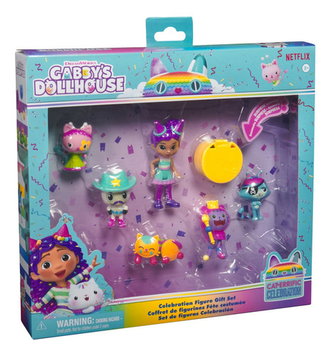 Gabby's Dollhouse, Set Figuras, Gabby, 5 Figuras De Gatitos