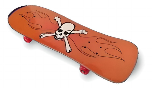Imagen 4 de 8 de Skate Patineta Doble Dibujo Infantil 65cm X 22cm Naranja