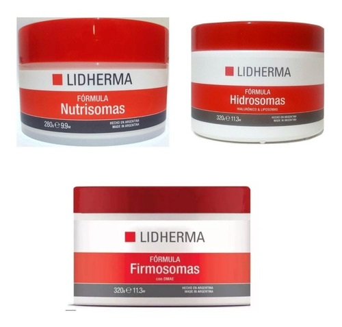 Kit X 3 Lidherma Nutrisomas Hidrosomas Firmosomas X 320