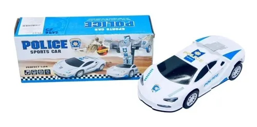 Robot Transformable Carro Policía Movimientos Luces Sonidos
