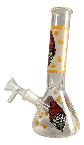 Bong Rojo Con Estampado De Gorila 20cm + 1 Bowl Repuesto