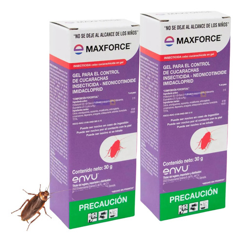 Kit 2pz Maxforce Gel Insecticida Total Contra Cucaracha Envu