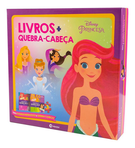 Box De Livros E Quebra Cabeça Das Princesas