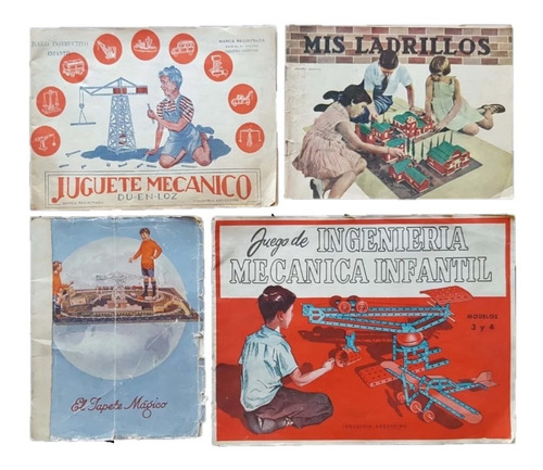 Juguete Antiguo 4 Manuales Du-en-loz-mis Ladrillos 10483