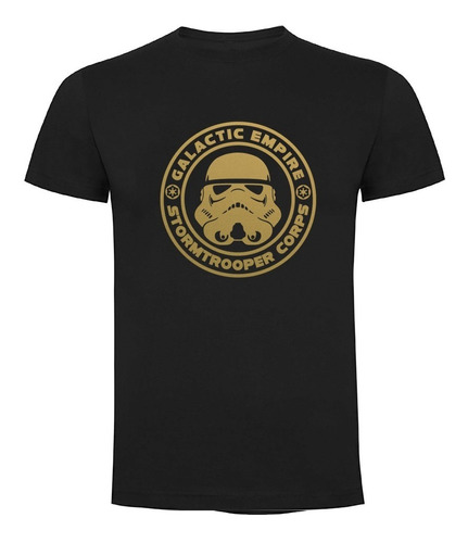 Polera Sport Algodón Color Negro Stormtrooper Star Wars