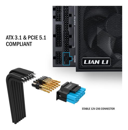 Fuente De Alimentación Lian Li Edge Series-850w 80 Plus Plat
