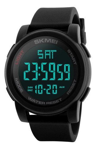 Reloj Negro Digital Hombre Joven Deportivo Dial Grande