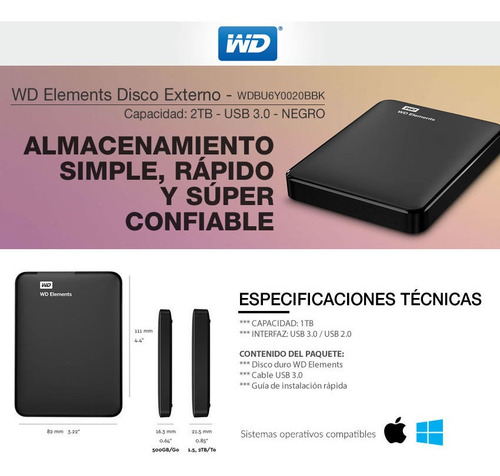 Disco Rigido Externo 2tb Western Digital Elements Mallweb 4