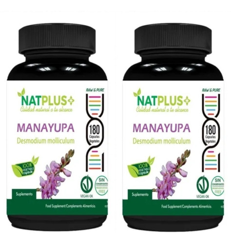 Manayupa 2x180cáps C/u 450mg Antiinflamatorio Antibacterial 