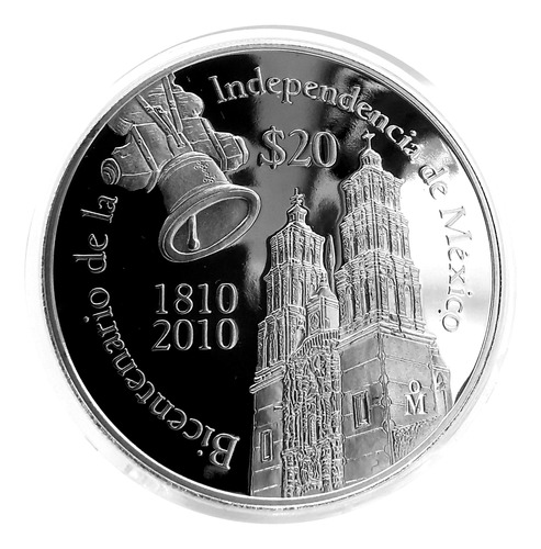 2 Onzas Moneda Plata Pura Bicentenerario Independencia 2010