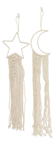 Boho Macramé Tapiz Hecho A Mano De Algodón Tapiz