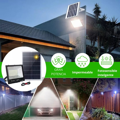 2 Pack Reflector Luz Led Solar 25w Ip67 Exteriores
