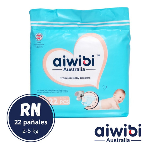 Pañales Aiwibi Premium- Talla Recien Nacido - 22pañales 