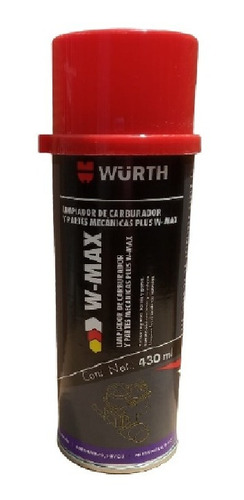 4 Pza Limpiador Carburador Y Partes Mecanicas Wurth 430ml