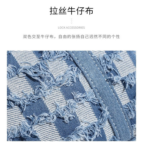 Bolsa Jeans Stitch Com Costuras Rasgadas, Bolsa De Ombro,