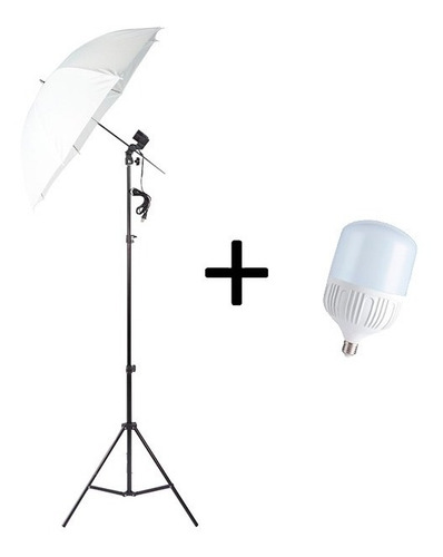 Kit De Iluminación + Bombillo 50w Para Fotografía O Video